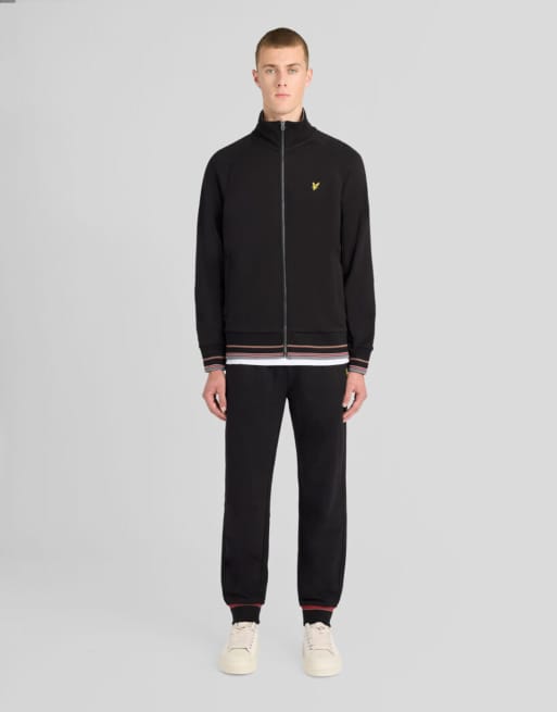 Lyle & Scott Mid layers tipped track jacket in z865 jet black, 2 of 6