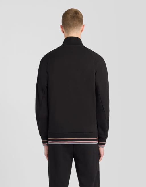 Lyle & Scott Mid layers tipped track jacket in z865 jet black, 4 of 6