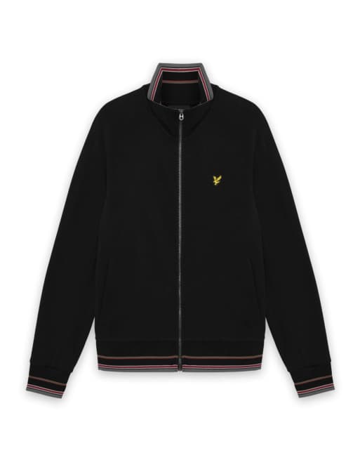 Lyle & Scott Mid layers tipped track jacket in z865 jet black, 5 of 6