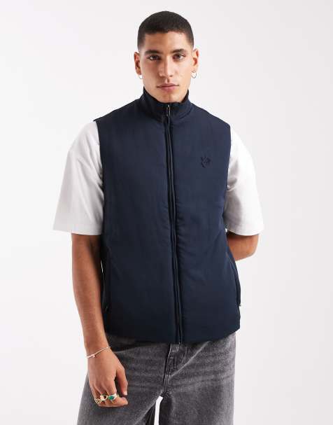 Lyle & Scott Mid layers tonal hybrid gilet in z271 dark navy - view 1