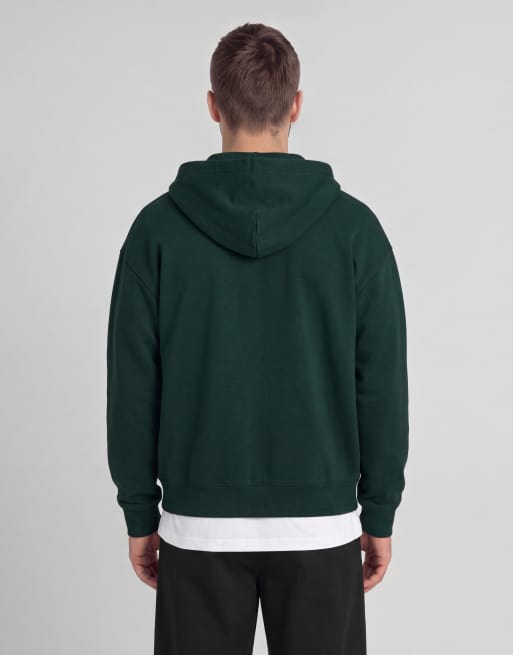 Lyle & Scott Mid layers zip through hoodie in w486 dark green, 3 of 5