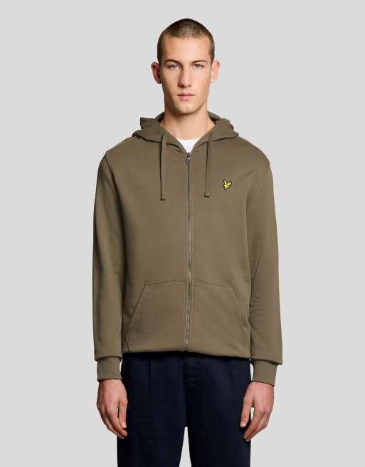 Lyle & Scott Mid layers zip through hoodie in x569 khaki ash, 2 of 6