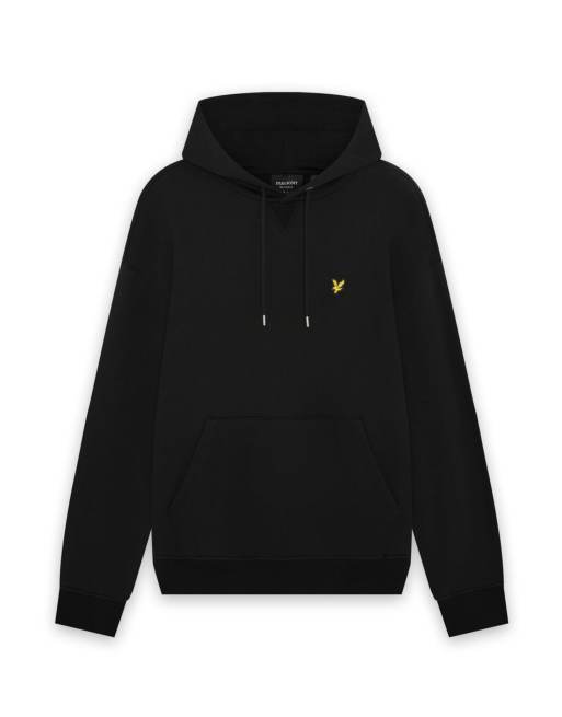 Lyle & Scott mid layers zware loopback hoodie zonder rits in zwart, 5 van 6