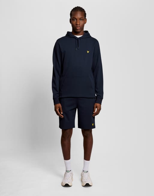 Lyle & Scott Midlayer-Fleece-Kapuzenpullover in z271 Dunkelmarine, 2 von 7
