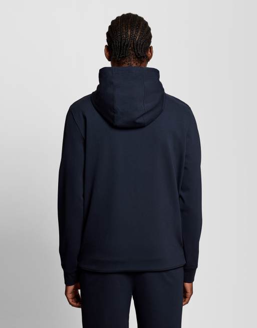 Lyle & Scott Midlayer-Fleece-Kapuzenpullover in z271 Dunkelmarine, 4 von 7
