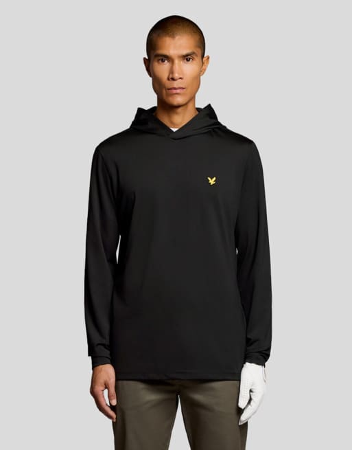 Lyle & Scott midlayer golf core hoodie nero jet z865, 7 di 7
