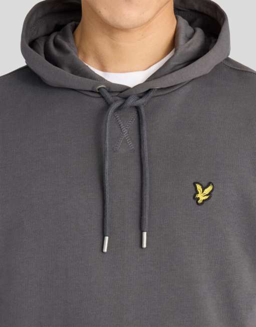 Lyle & Scott midlayer hoodie van zware loopback in metaalgrijs, 3 van 6