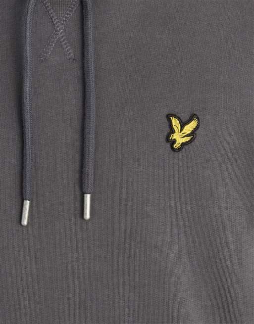 Lyle & Scott midlayer hoodie van zware loopback in metaalgrijs, 6 van 6