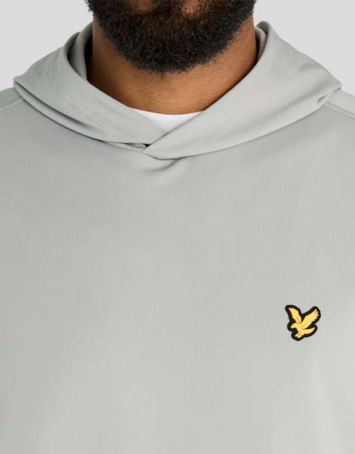 Lyle & Scott midlayer hoodie voor golf in y106 ultimate grey, 3 van 6