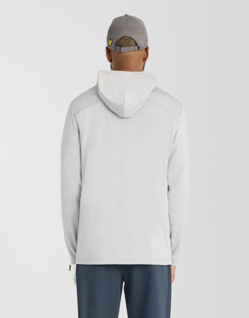 Lyle & Scott midlayer hoodie voor golf in y106 ultimate grey, 4 van 6