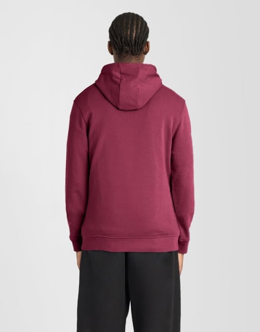 Lyle & Scott midlayer hoodie zonder rits in bordeauxrood, 4 van 6