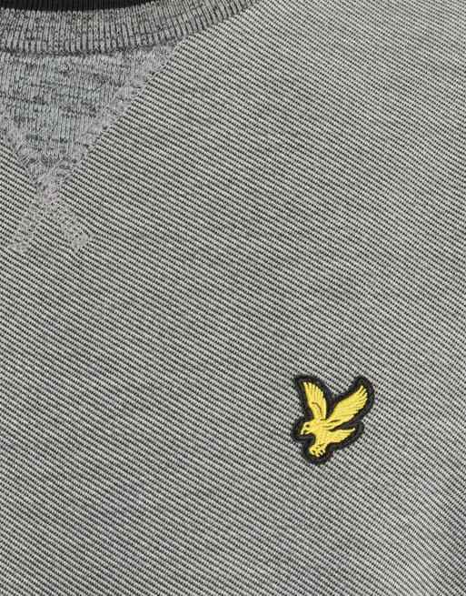Lyle & Scott Midlayer-Interlock-Sweatshirt in Schwarz meliert, 6 von 6
