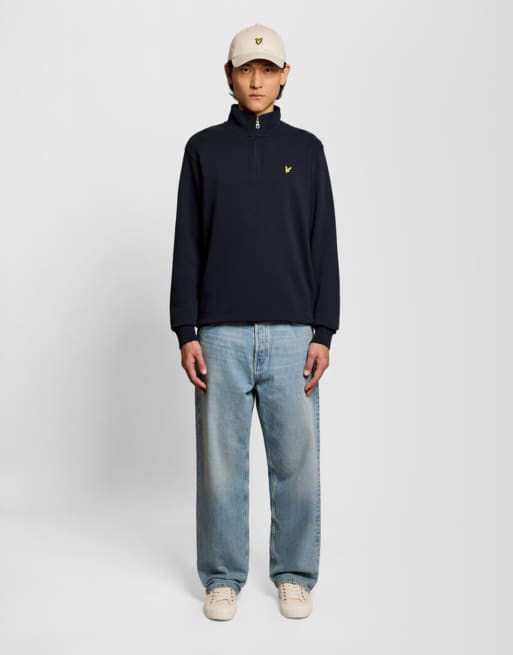 Lyle & Scott Midlayer-Sweatshirt mit Viertelreißverschluss in Marineblau, 2 von 6