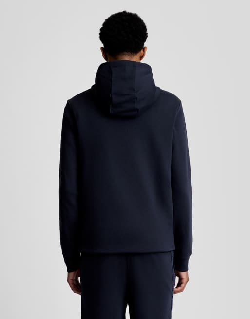 Lyle & Scott Midlayers-Hoodie mit Jacquardband in z271 Dunkelmarine, 4 von 7
