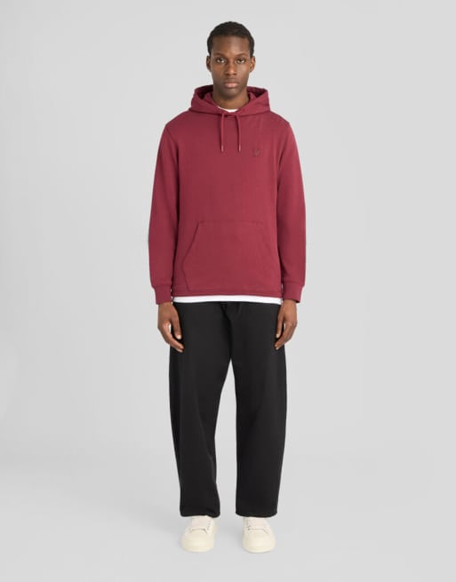 Lyle & Scott Midlayers Superfine Pullover-Hoodie in W976 Fairway Burgundy, 2 von 6