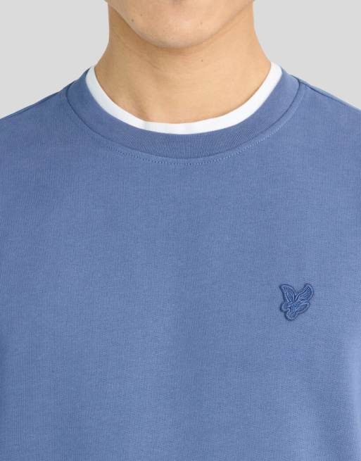 Lyle & Scott Midlayers Sweatshirt mit Rundhalsausschnitt aus Superfine in y253 smoke blue, 3 von 6