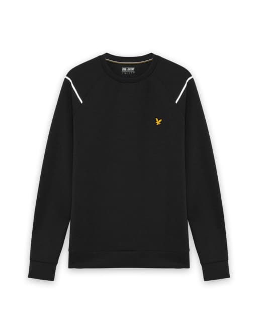 Lyle & Scott midlayers van neopreen met ronde hals in zwart, 5 van 6