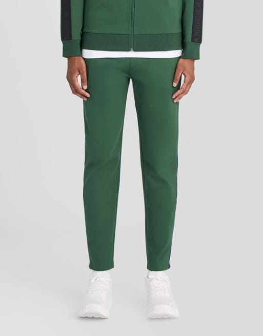 Lyle & Scott mittelhohe Jogginghose mit Tape-Details in z305 canopy green, 2 von 6