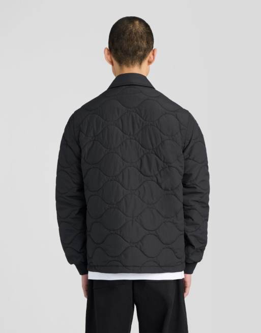 Lyle & Scott mittellange gesteppte Ripstop-Jacke in z865 Jet Black, 4 von 6