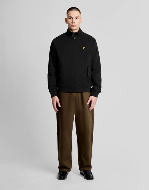 Lyle & Scott mittlere Baumwoll-Harringtonjacke in z865 Jet Black, 5 von 7