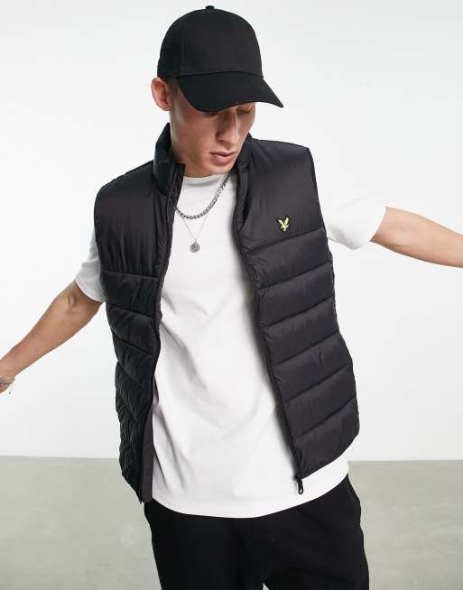 Lyle & Scott – Ocieplany czarny bezrękawnik   , 2 z 4