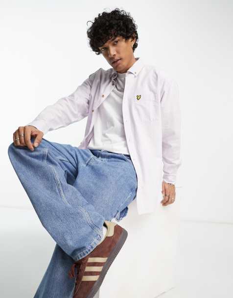 Lyle &amp; Scott oversized oxford shirt in lilac