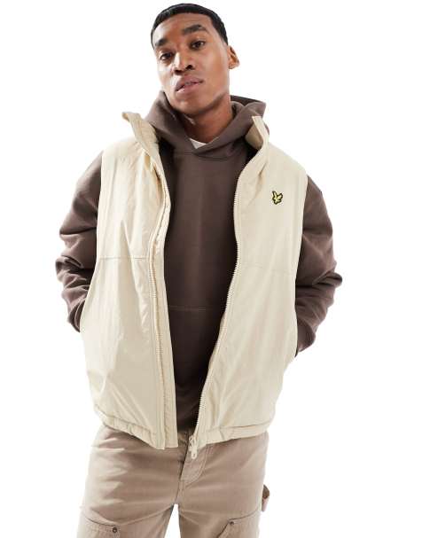 Lyle & Scott padded puffer gilet in grey - view 1