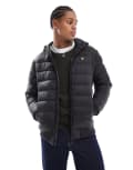 [Lyle & Scott] Lyle & Scott padded puffer jacket in black XS Black