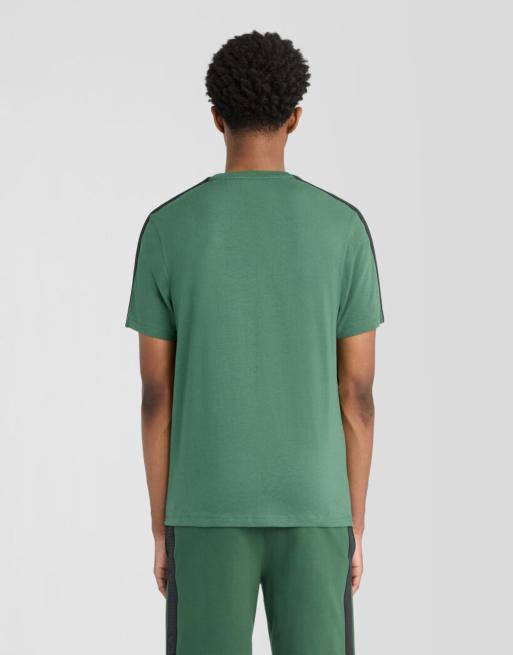 Lyle & Scott Padel-T-Shirt mit Tape-Detail in Canopy Green, 4 von 6