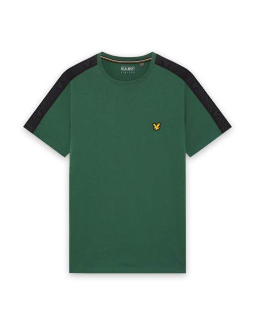 Lyle & Scott Padel-T-Shirt mit Tape-Detail in Canopy Green, 5 von 6