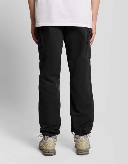 Lyle & Scott pantalon cargo à revers noir z865, 4 de 6