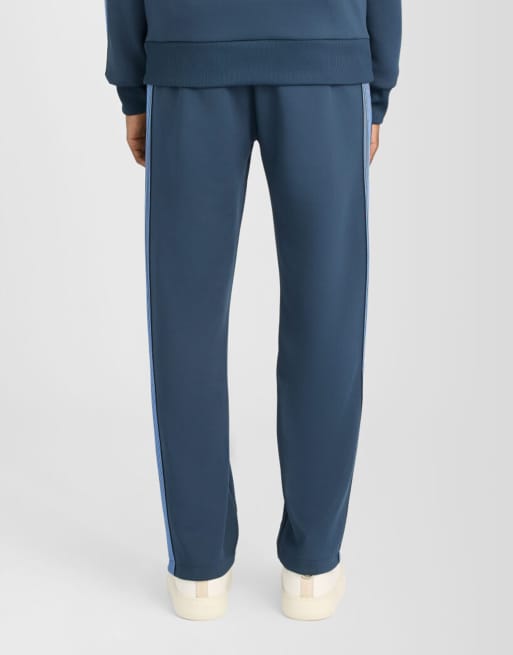Lyle & Scott pantalon de jogging mi-long à rayures avec bandes z271 bleu marine foncé, 4 de 6