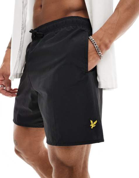 Lyle & Scott - Pantaloncini da bagno neri con icona del logo - view 1