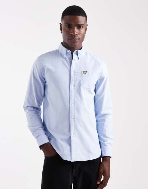 Lyle & Scott plain oxford shirt in light blue - view 1