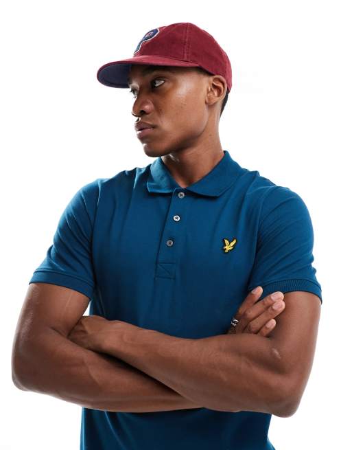 Lyle & Scott plain polo shirt in blue