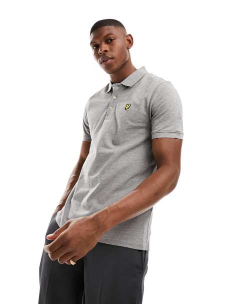 Lyle & Scott Plain Polo Shirt in Grey - view 1