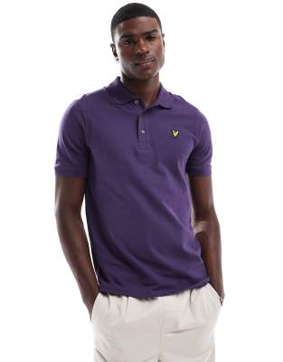 Lyle & Scott plain polo shirt in purple