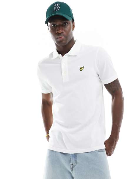 Polo t shirts for men white sales