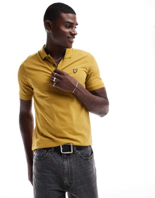 Plain yellow polo shirt hotsell