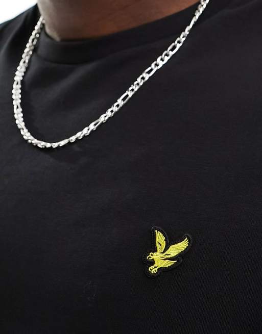 Lyle & Scott PLUS icon logo t-shirt in black, 3 of 4