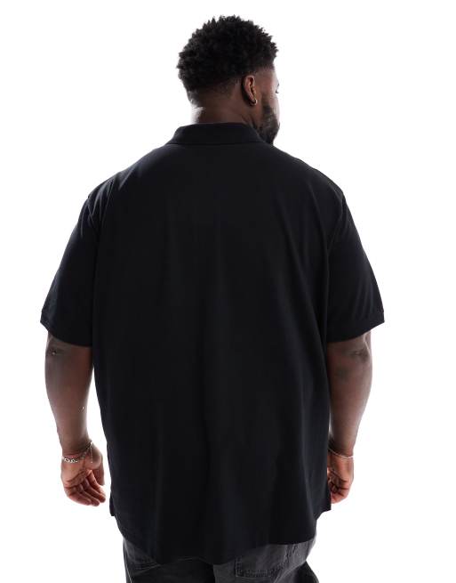 Lyle & Scott Plus Plain Polo Shirt in Black, 4 of 4