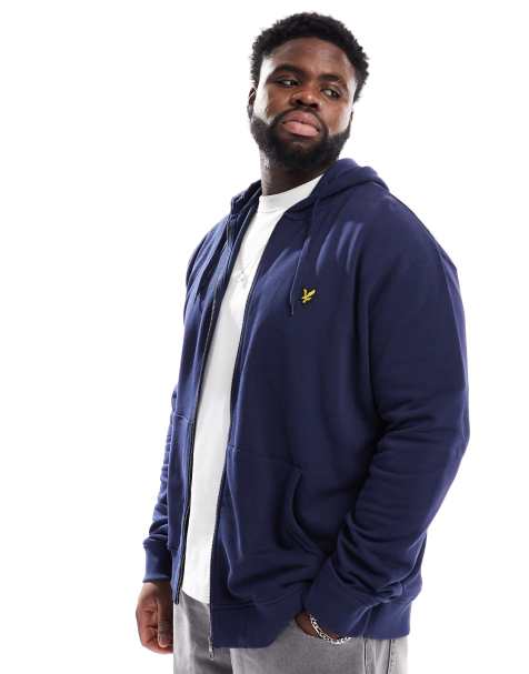 Lyle & Scott Plus Zip Through Hoodie in Navy - view 1