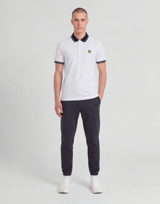 Lyle & Scott polo à manches courtes à liserés Sport Core, blanc 626, 3 de 6