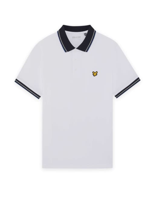 Lyle & Scott polo à manches courtes à liserés Sport Core, blanc 626, 6 de 6