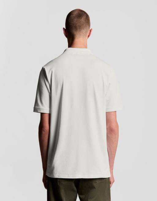Lyle & Scott polo a maniche corte a tinta unita in bianco, 4 di 6