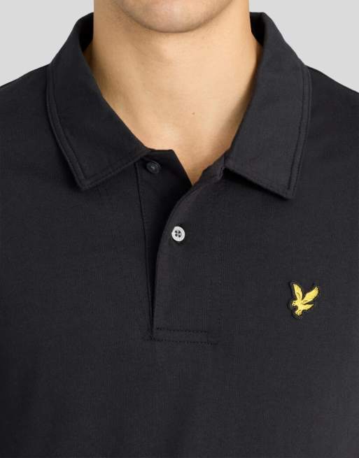 Lyle & Scott - Polo a maniche corte comoda in jersey nero corvino, 3 di 6