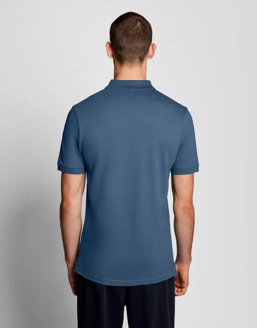 Lyle & Scott polo a maniche corte tinta unita in azzurro oceano, 4 di 6