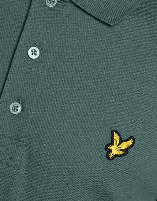 Lyle & Scott polo a maniche corte tinta unita in X858 pino argento, 6 di 6