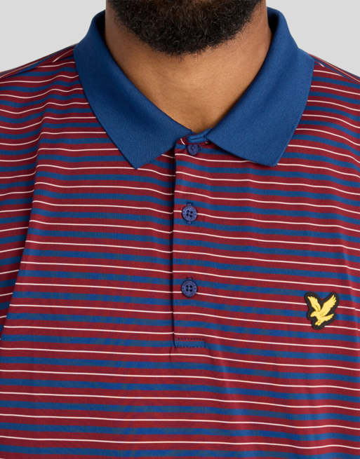 Lyle & Scott polo de golf à rayures en prune y191 / blanc, 3 de 6