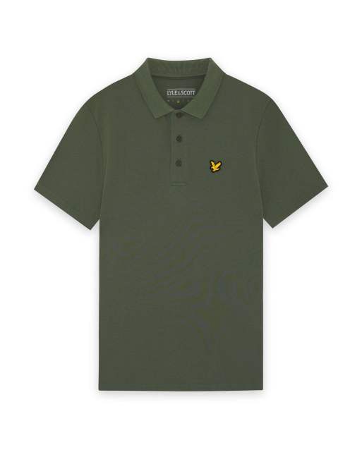 Lyle & Scott polo de golf core à manches courtes en vert cactus x65, 5 de 7